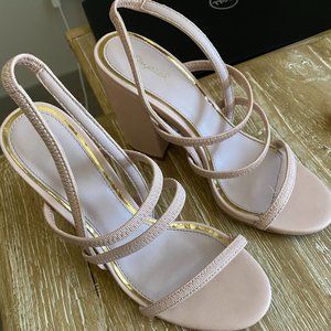 Nude Block Heels from Lulus